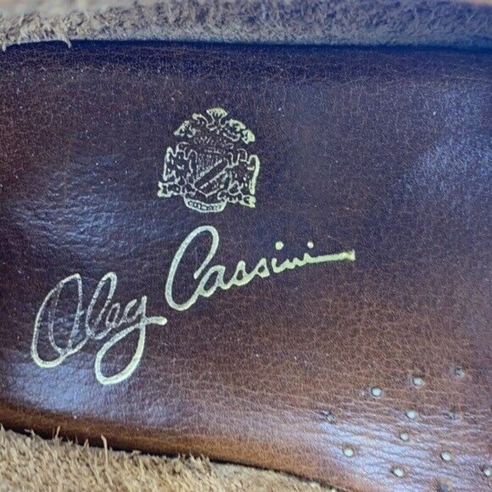 Oleg Cassini Mens Bernie Loafer Size 10 D Woven Brown Leather Moc Toe Kiltie - Picture 12 of 12